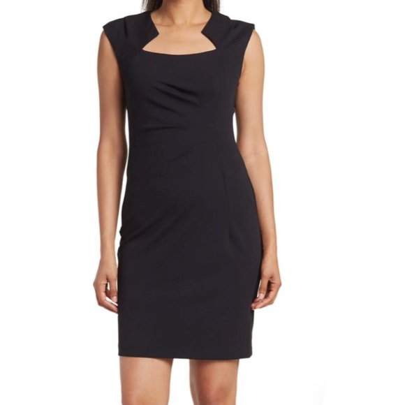 connected apparel Dresses & Skirts - Connected Apparel Cut-Out Neck Sheath Dress, size 8